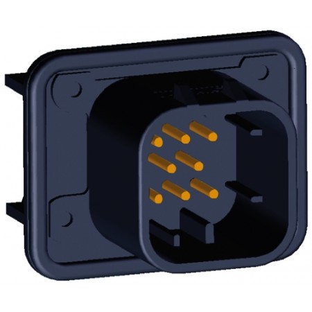 TE Connectivity 8芯汽车连接器公插, 3排, 面板安装, 黑色, 1-776280-1