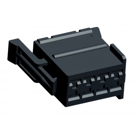 TE Connectivity 8芯汽车连接器母座, 2排, 插入式安装, 黑色, 929504-3
