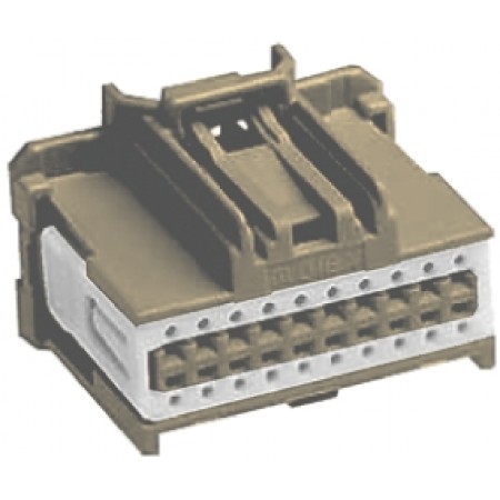 Molex 20芯汽车连接器母座, 2排, 10A, 通孔安装, 棕色, 34729-0202