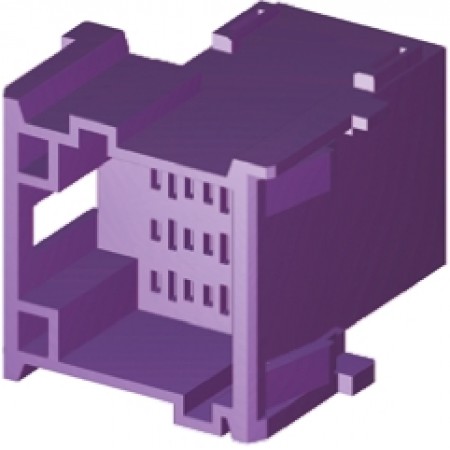 TE Connectivity 12芯汽车连接器公插, 3排, 紫色, 4-967627-1