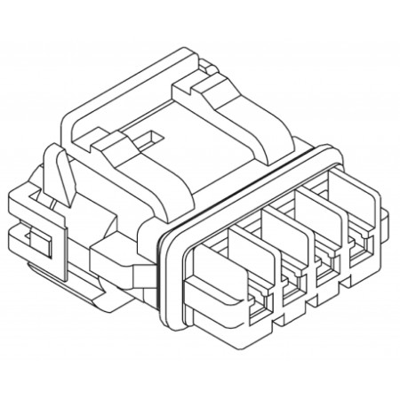 Molex 2芯汽车连接器母座, 电缆安装, 52117-0241