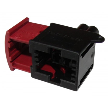 TE Connectivity 2芯汽车连接器母座, 插入式安装, 黑色, 1-967239-1