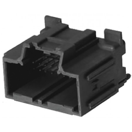 Molex 20芯汽车连接器公插, 2排, 10A, 通孔安装, 黑色, 34690-0200